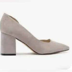 Marc Fisher Gray Block Heel Pumps